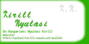 kirill nyulasi business card